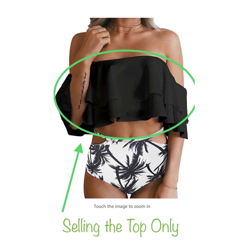 Off Shoulder Ruffle Bikini Top